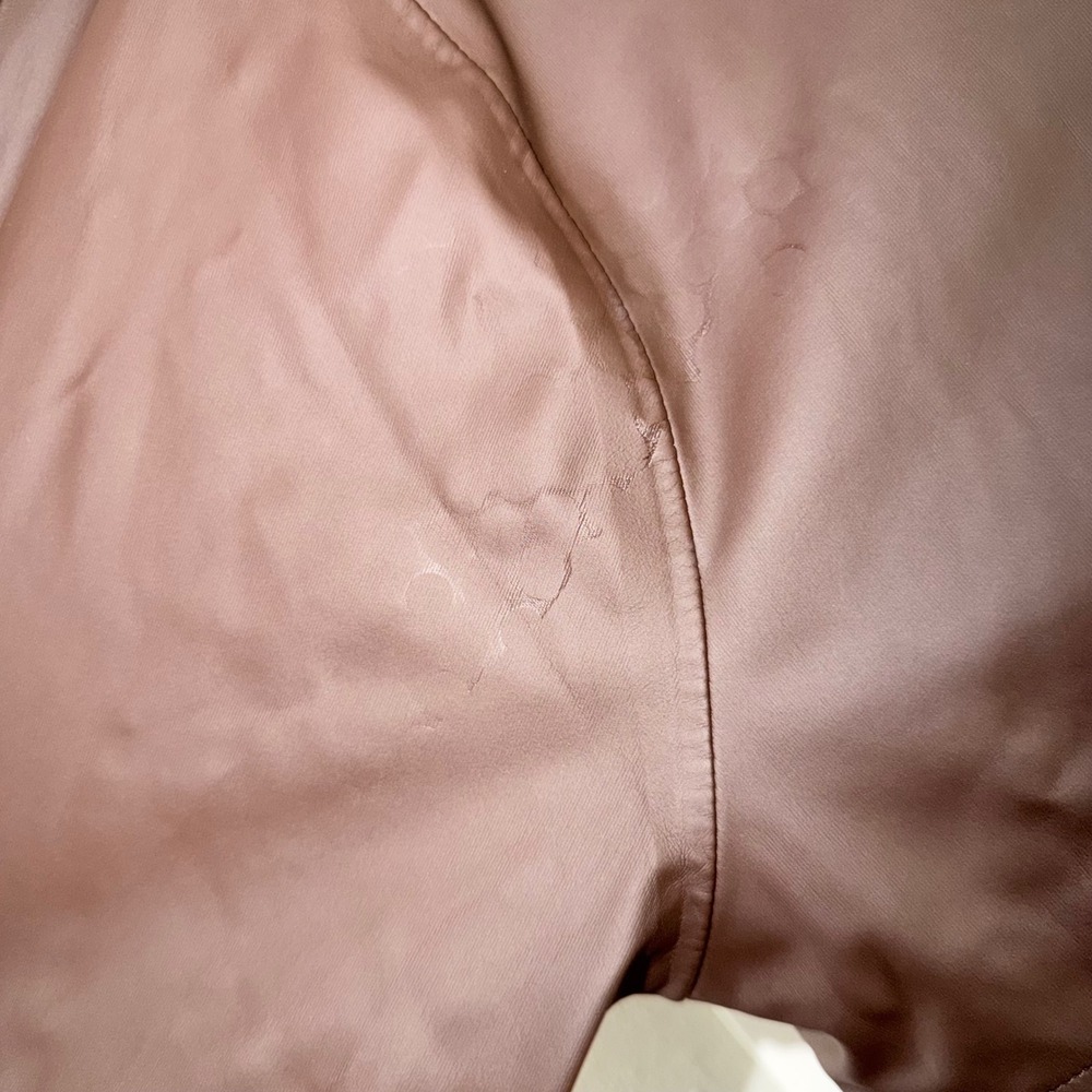 Varley Alyssa Rain Jacket Dark Truffle Brown Faux Leather Hooded Parka Womens M‎ - Picture 6 of 7